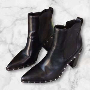 Charles David Women's Black Dodger Studded Booties Shoes Size 8